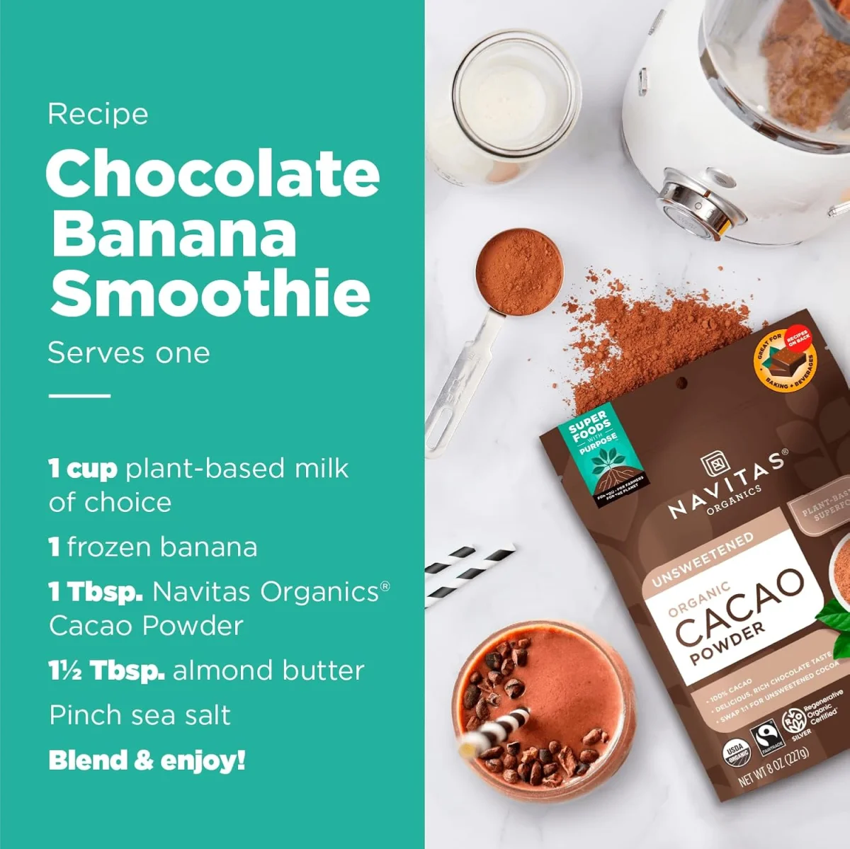 Navitas Organics Organic Unsweetened Cacao Powder - 8 oz