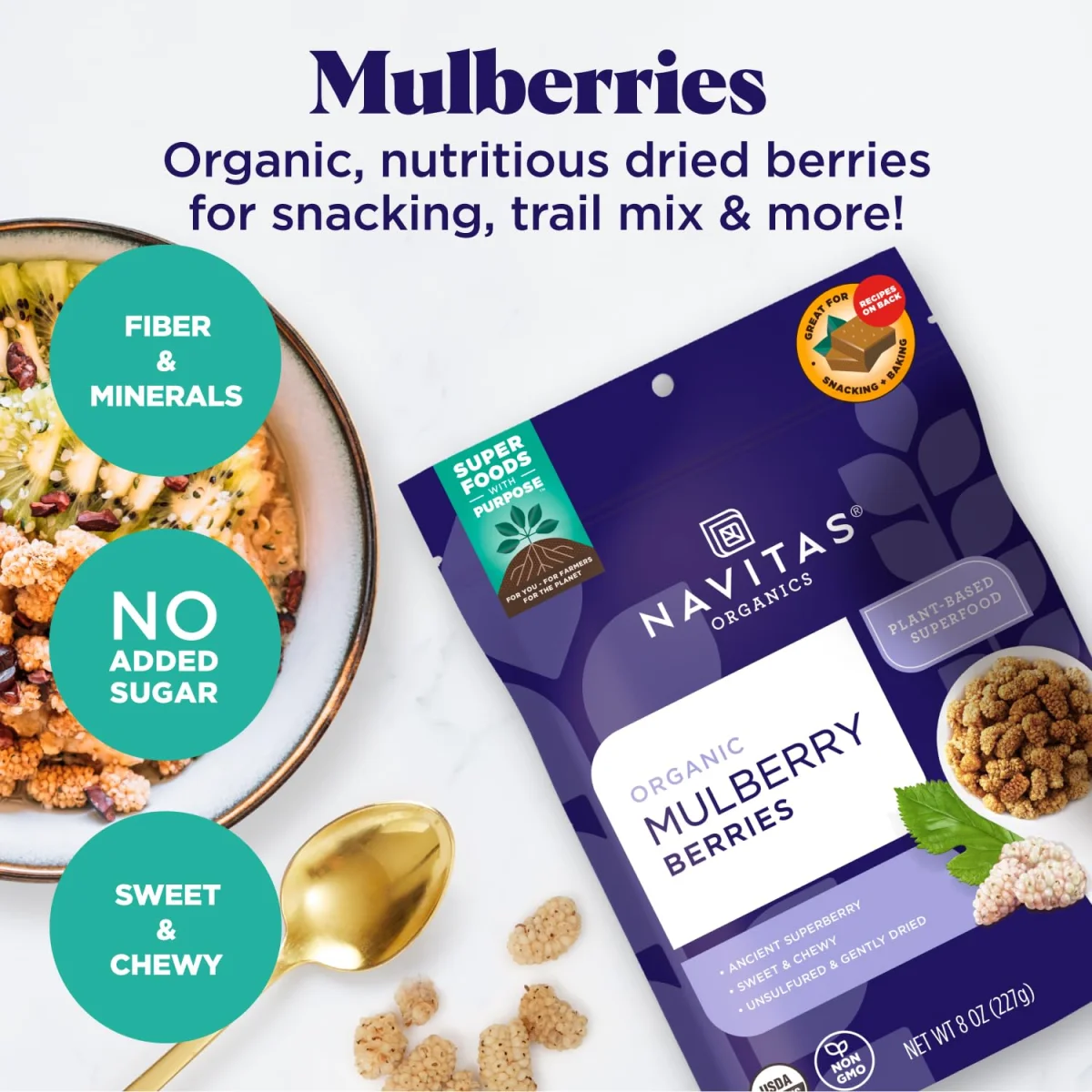 Navitas Organics Mulberries - 8 oz