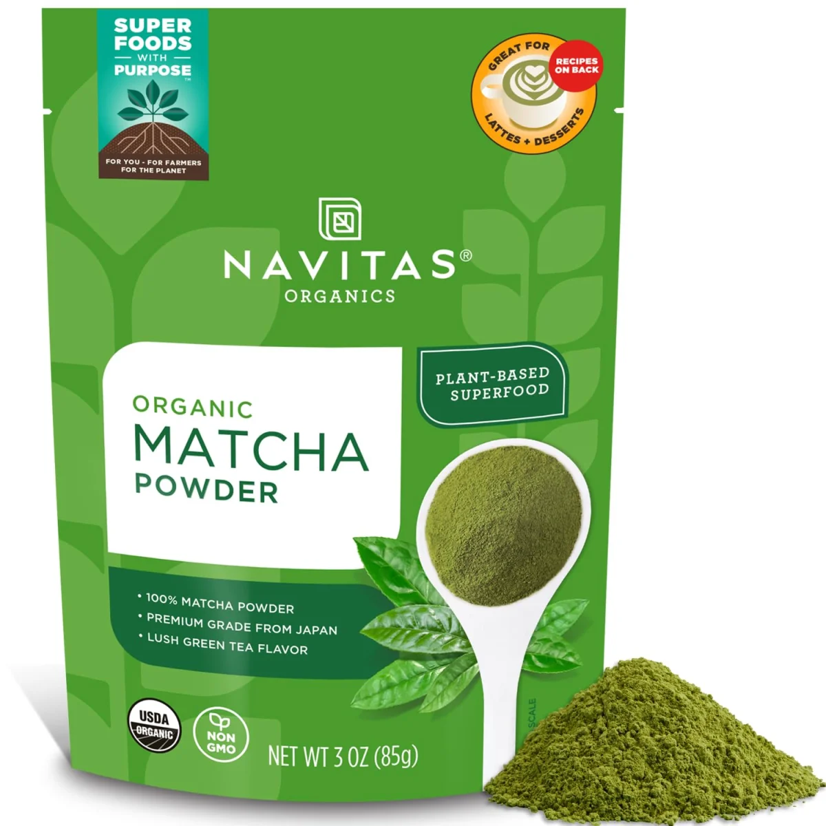 Navitas Organics Matcha Green Tea Powder - 3 oz
