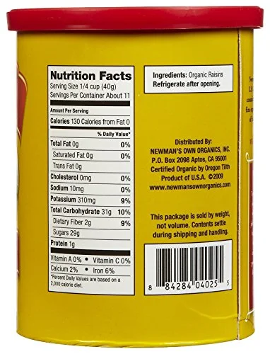Newman's Own Organic Sun Dried Raisins - 15 oz