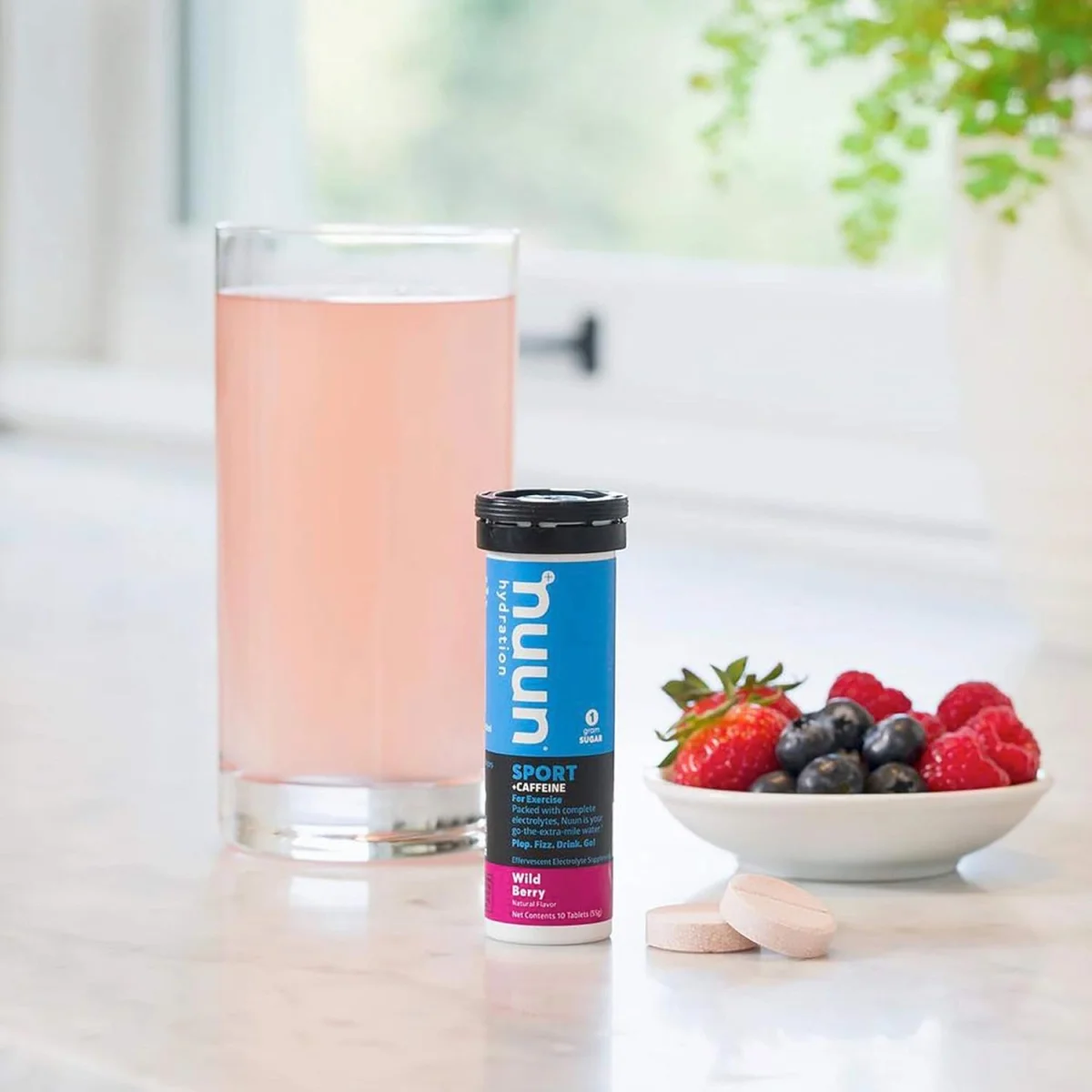 NUUN Sport + Caffeine Hydration, Wild Berry - 10 Tablets