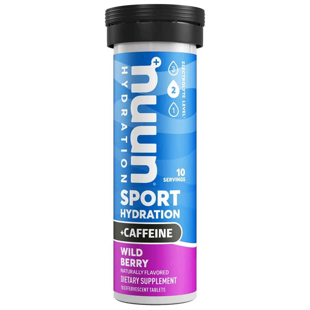NUUN Sport + Caffeine Hydration, Wild Berry - 10 Tablets