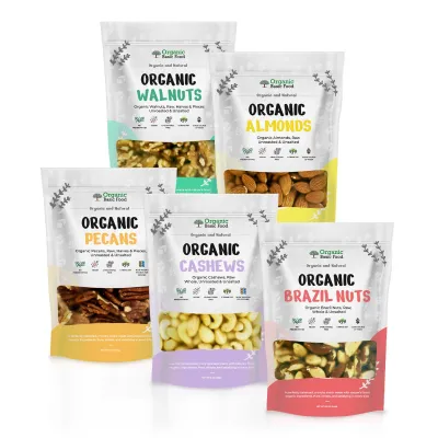 Organic Nuts Variety Pack – 6–8oz x 5