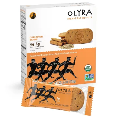Olyra Organic Breakfast Biscuits, Cinnamon Tahini - 5.3 oz