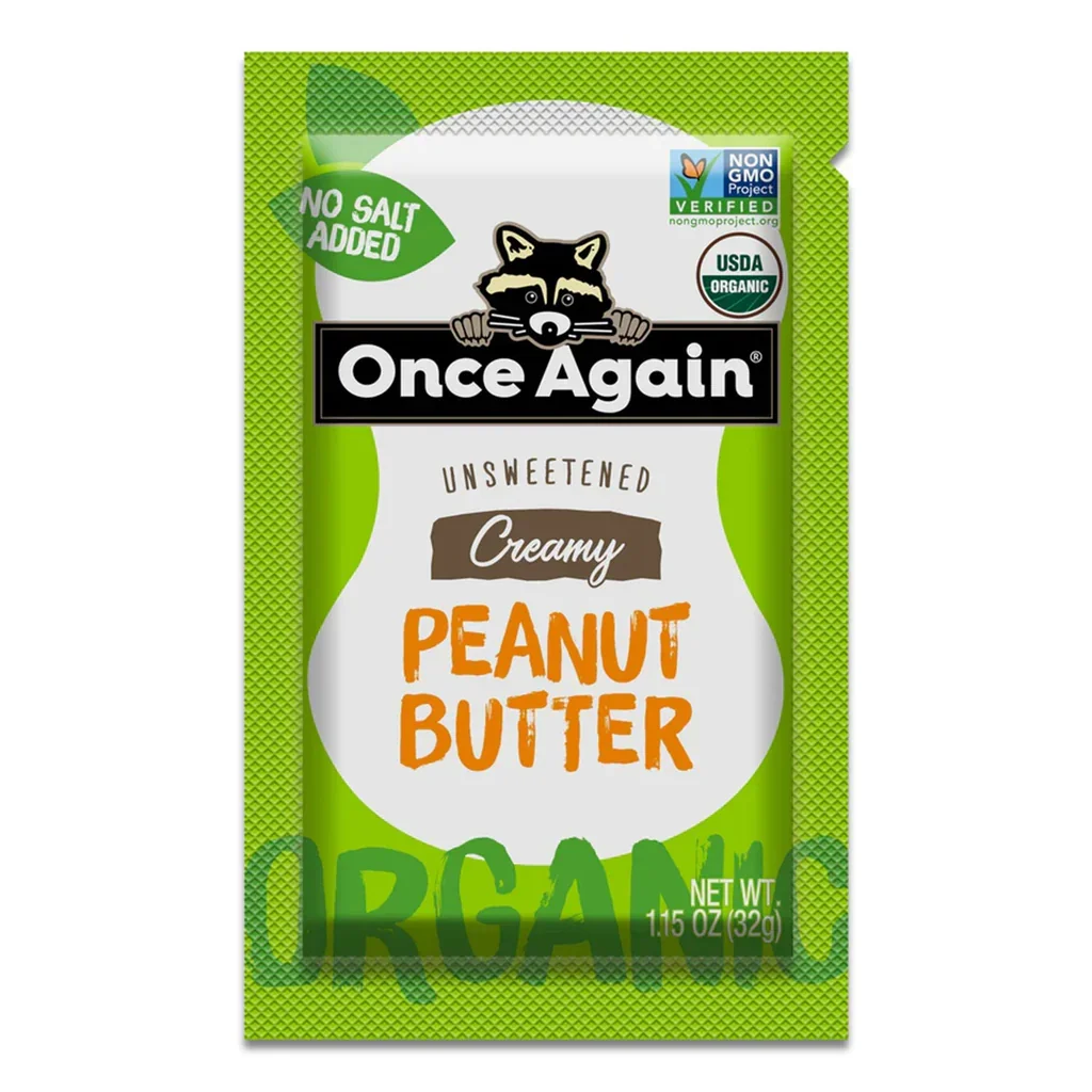 Once Again Organic Peanut Butter Unsweetened Squeeze Packs