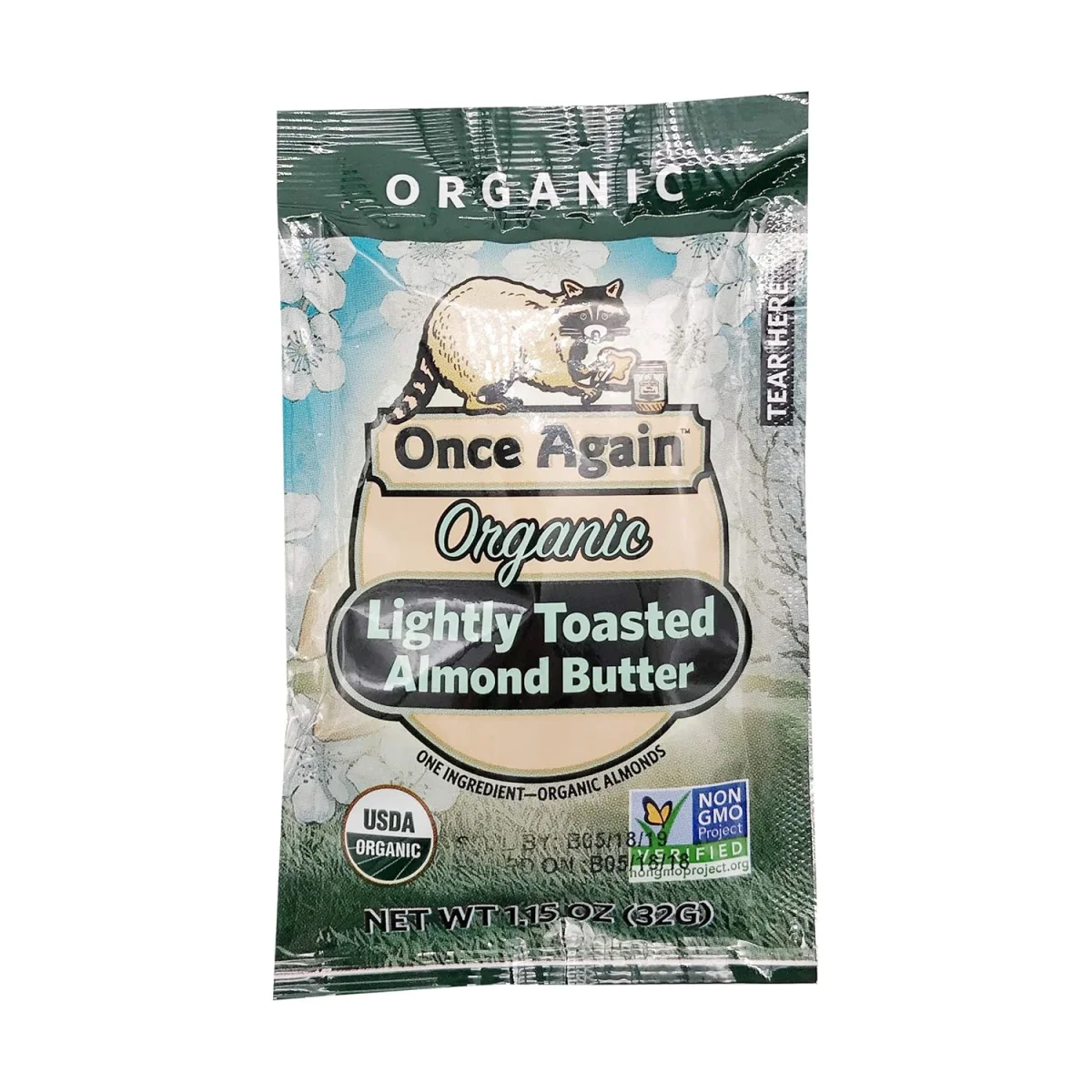 Once Again Organic Creamy Almond Butter, Lightly Toasted - 1.15 oz