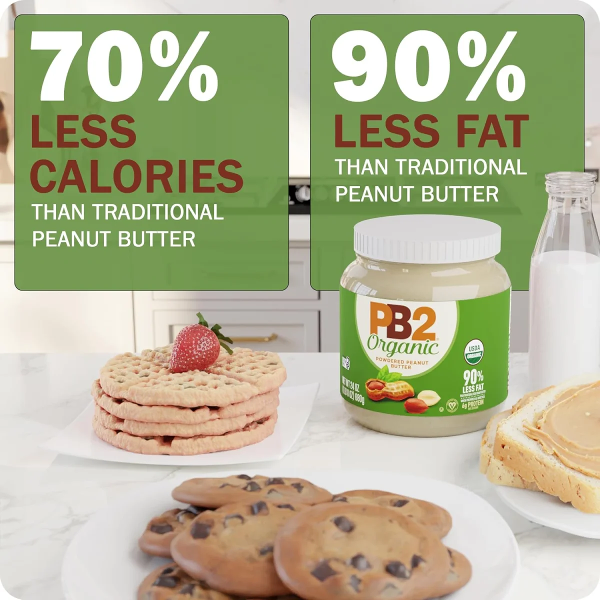 PB2 Organic Powdered Peanut Butter, Original - 6.5 oz