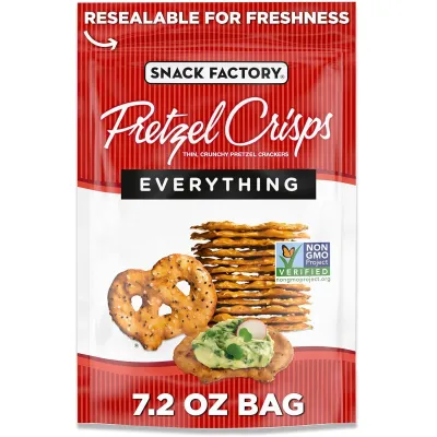 Snack Factory Everything Pretzel Crisps - 7.2 oz