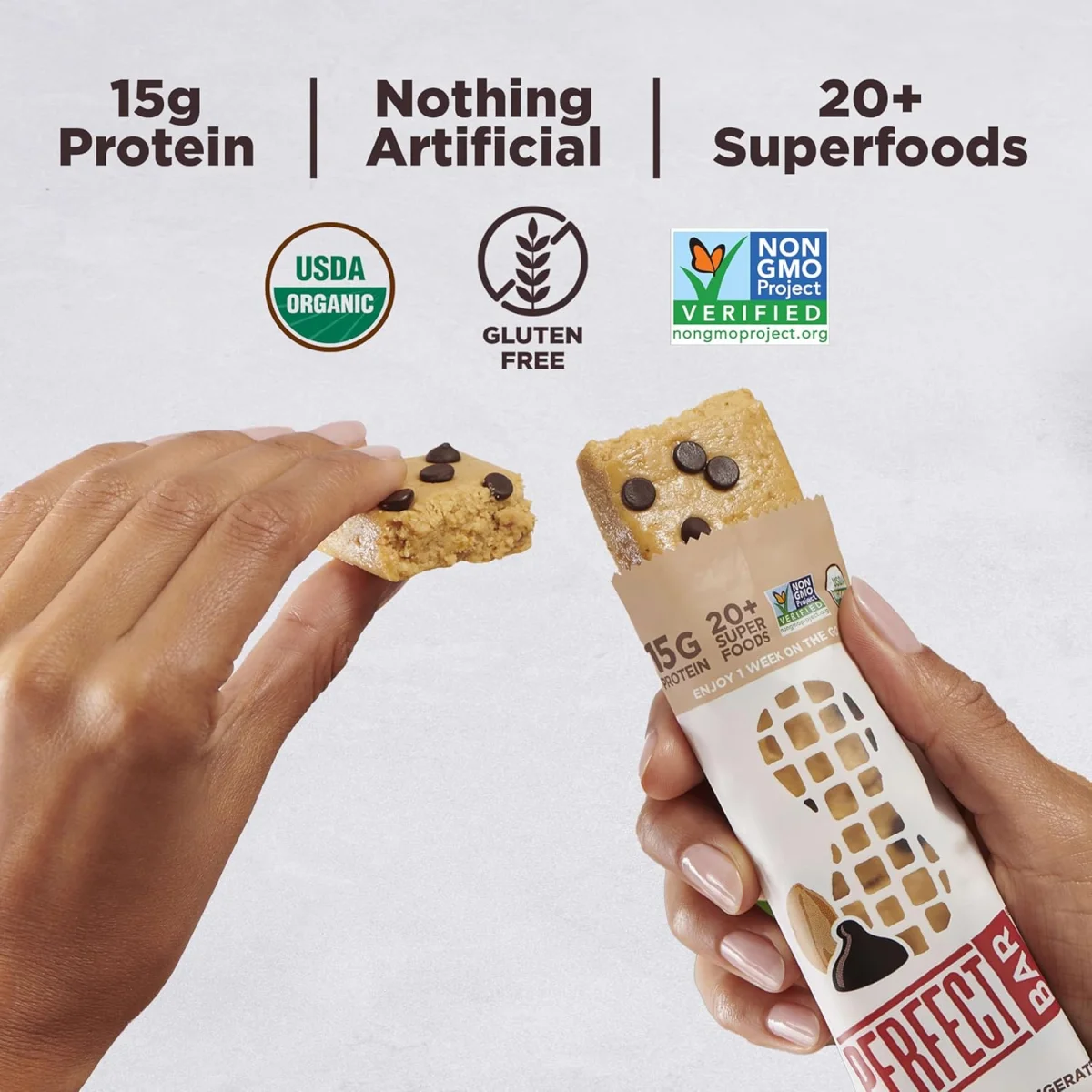 Perfect Bar Gluten-Free Dark Chocolate Chip Peanut Butter Refrigerated Protein Bar