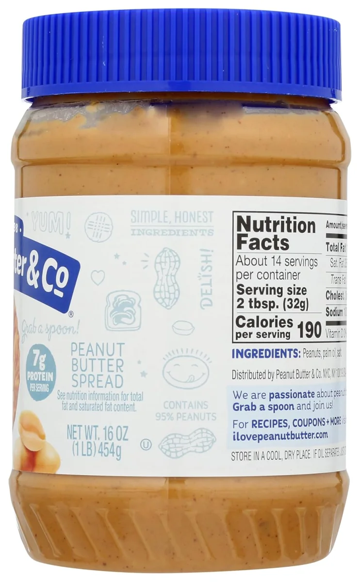 Peanut Butter & Co Simply Crunchy, Vegan Gluten Free Peanut Butter - 16 oz