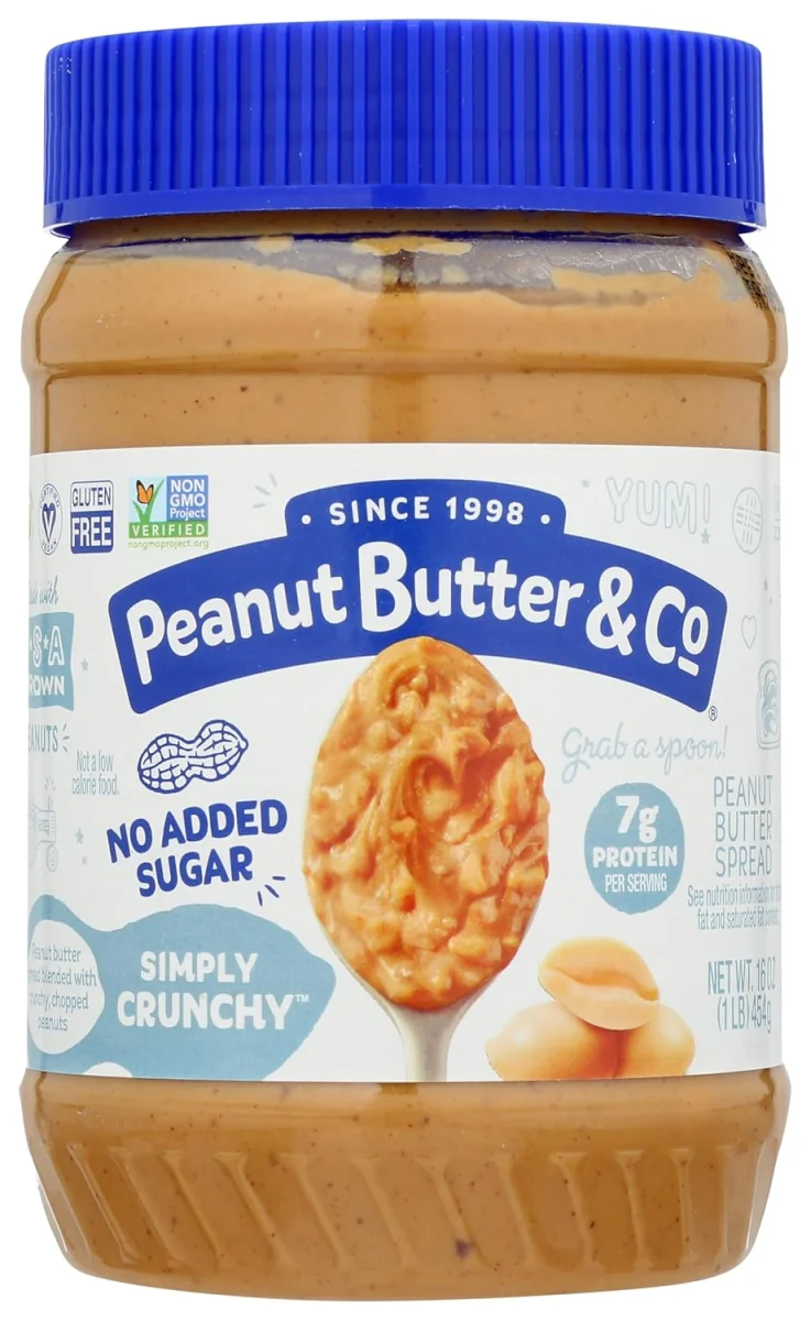 Peanut Butter & Co Simply Crunchy, Vegan Gluten Free Peanut Butter - 16 oz