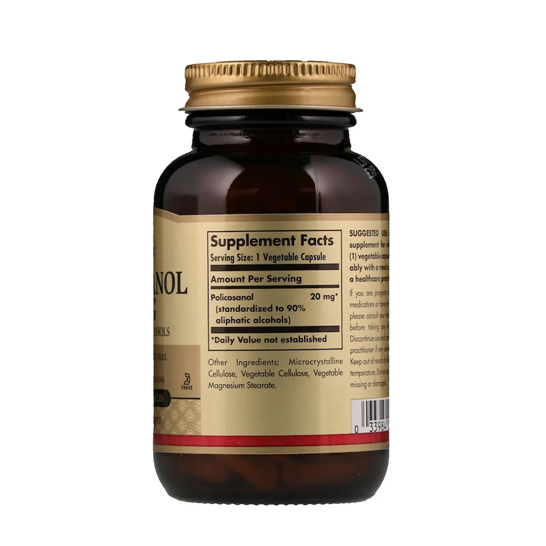 Solgar Policosanol - 20 mg - 100 Vegetable Capsules