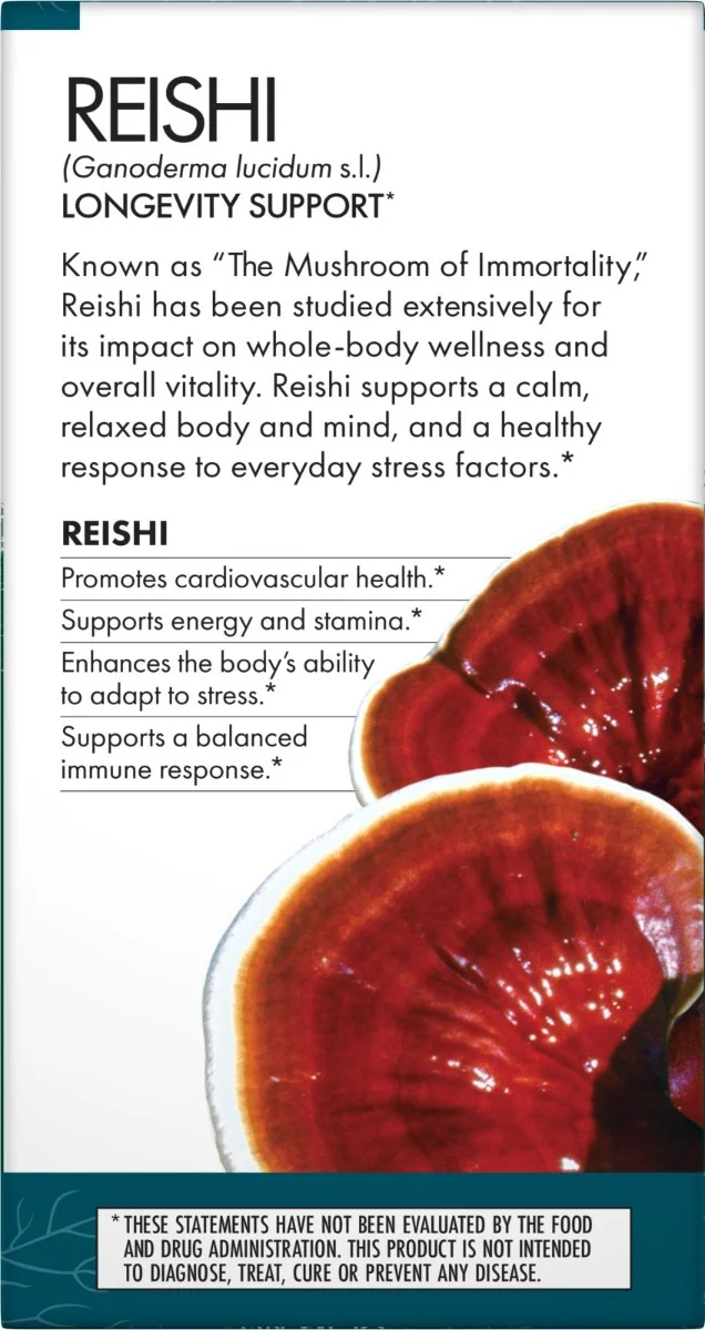Host Defense Mushrooms Organic Reishi Capsules - 120 Capsules