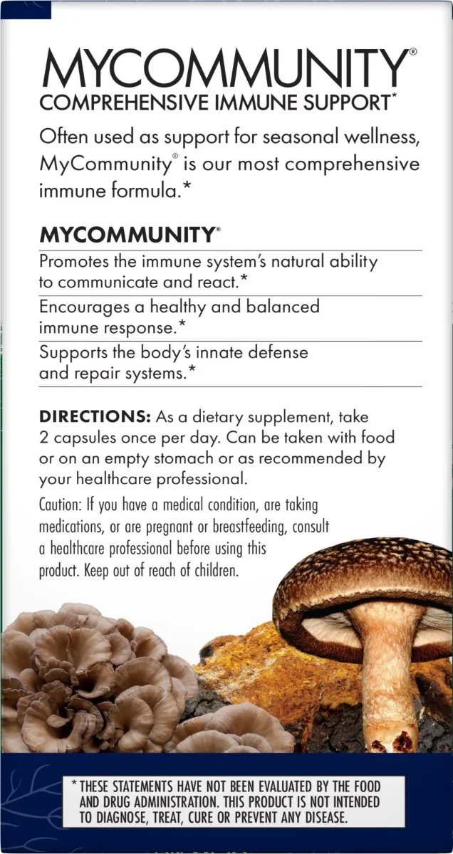 Host Defense Mushrooms Organic MyCommunity Capsules - 120 Capsules