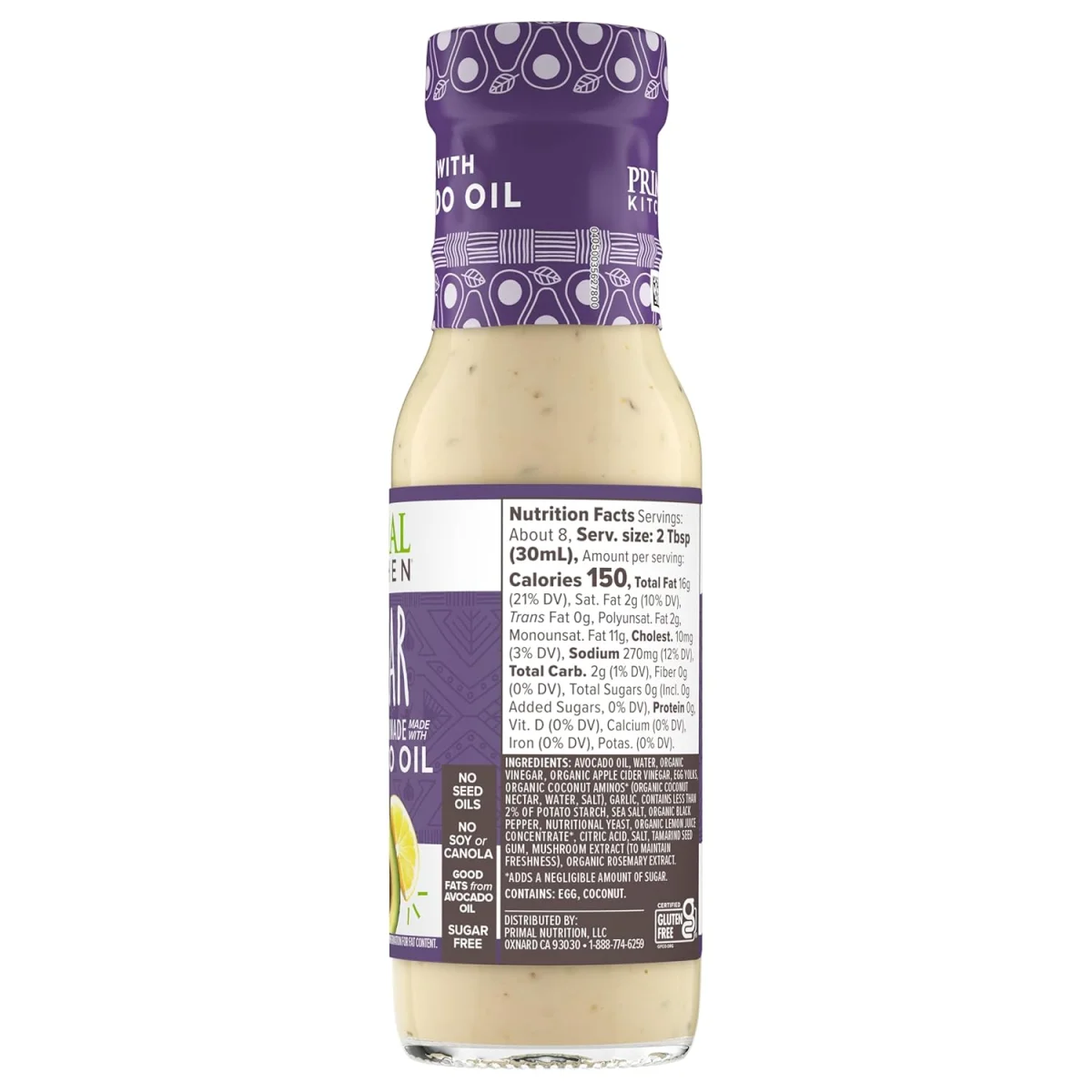 Primal Kitchen Caesar Dressing & Marinade with Avocado Oil - 8 fl oz