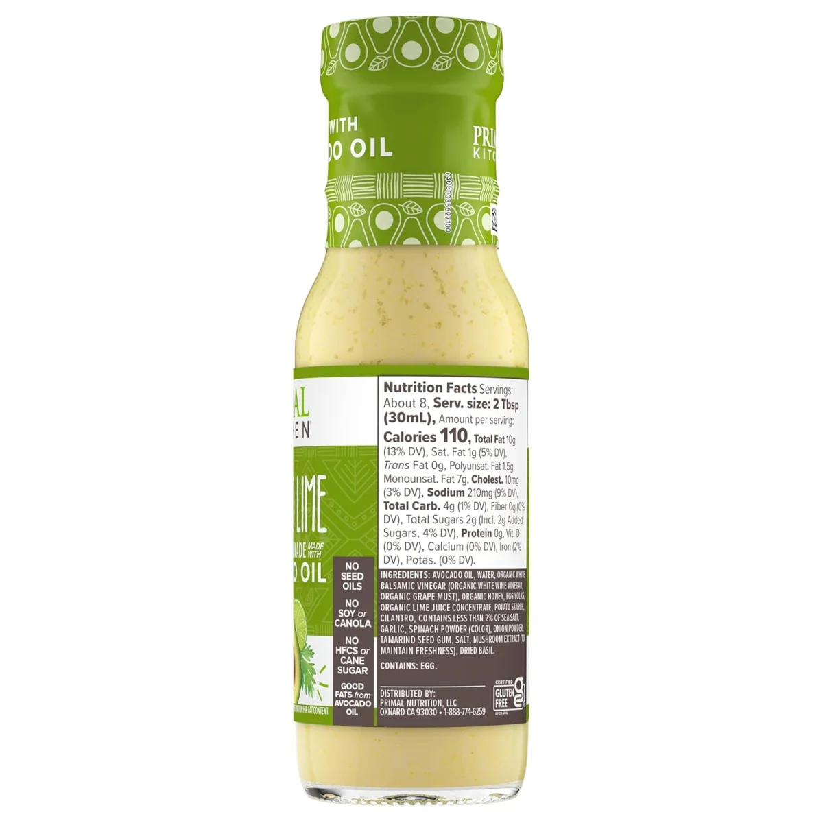 Primal Kitchen Cilantro Lime Dressing & Marinade - 8 oz