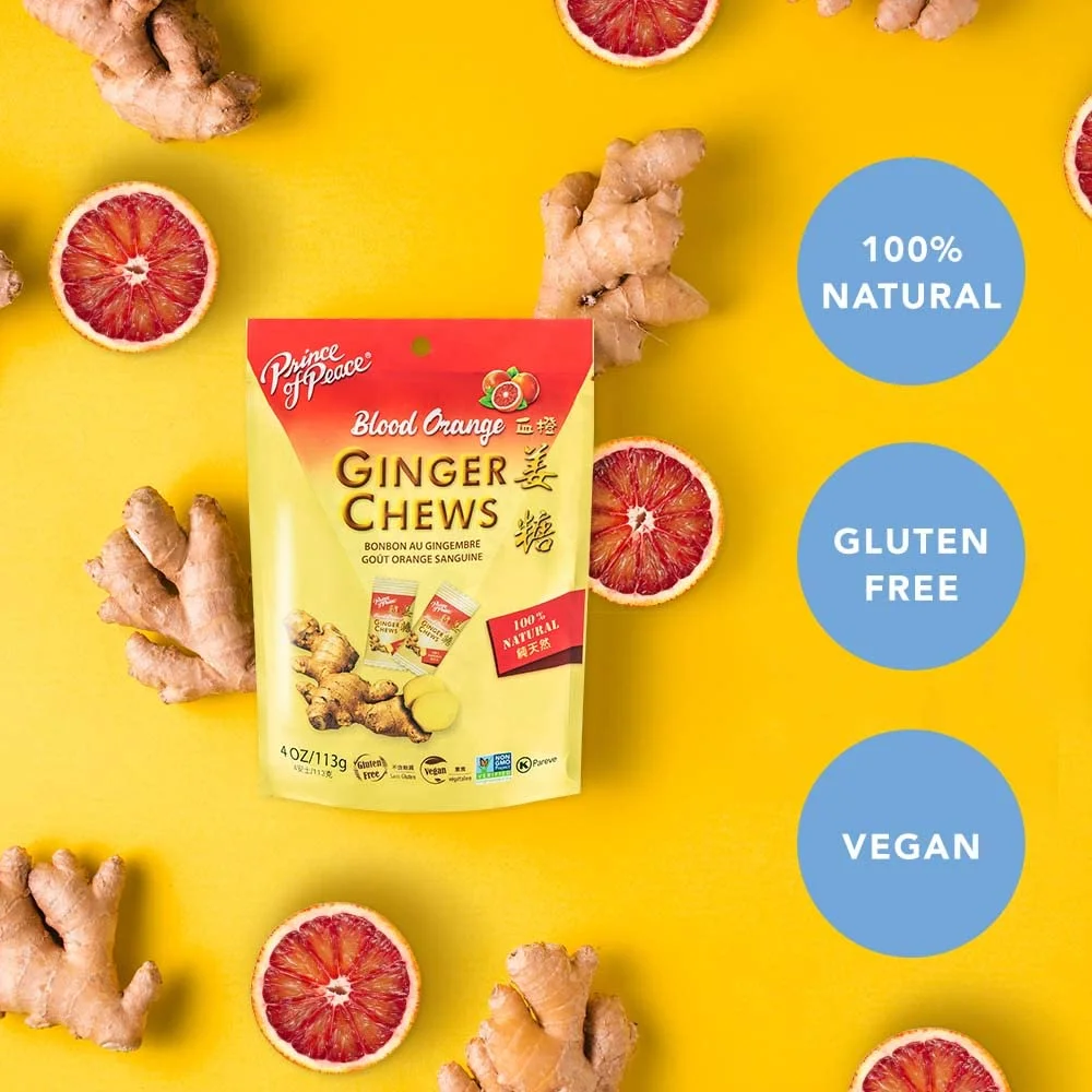 Prince of Peace Blood Orange Ginger Chews - 4 oz