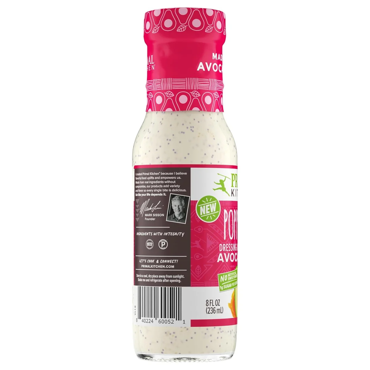 Primal Kitchen Poppyseed Dressing & Marinade with Avocado Oil - 8 fl oz