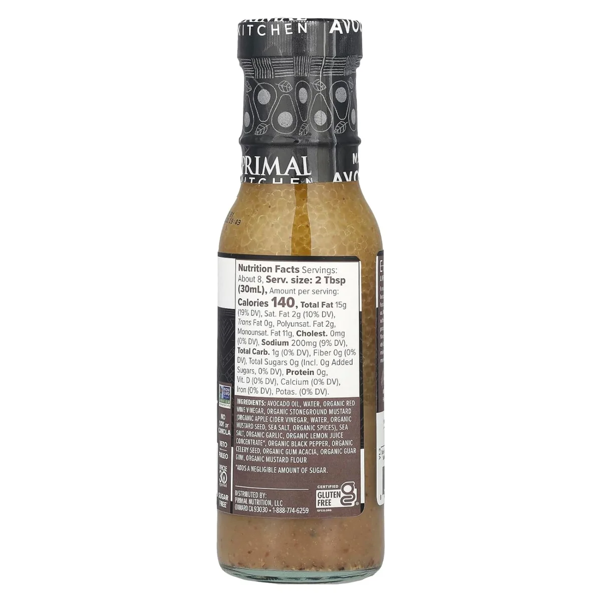 Primal Kitchen Oil & Vinegar Vinaigrette - 8 oz