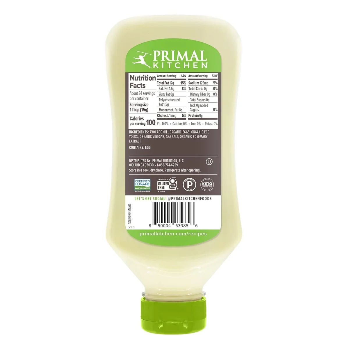 Primal Kitchen Squeeze Mayo with Avocado Oil - 17 fl oz