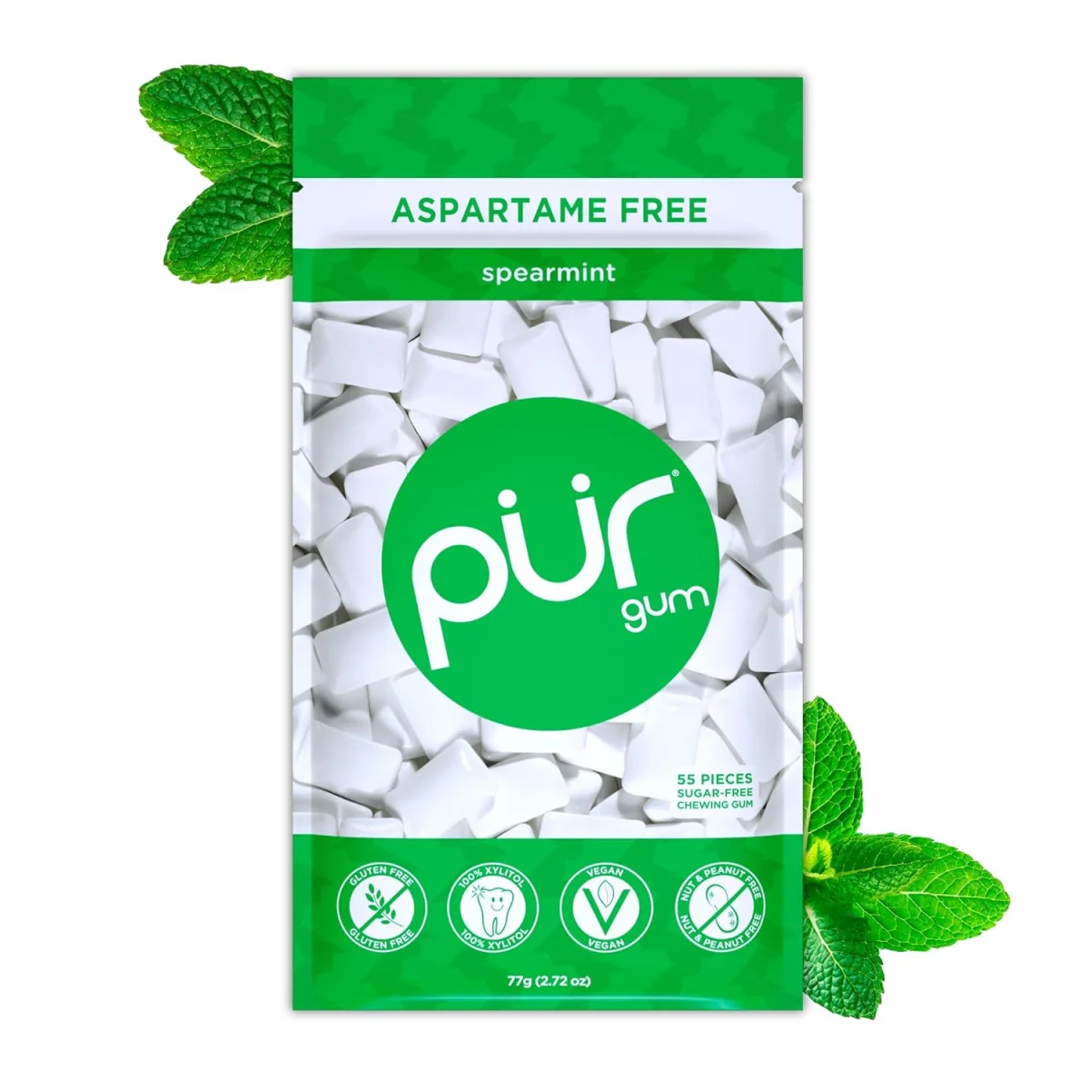 Pur Company Sugar Free Spearmint Gum - 55 Pieces