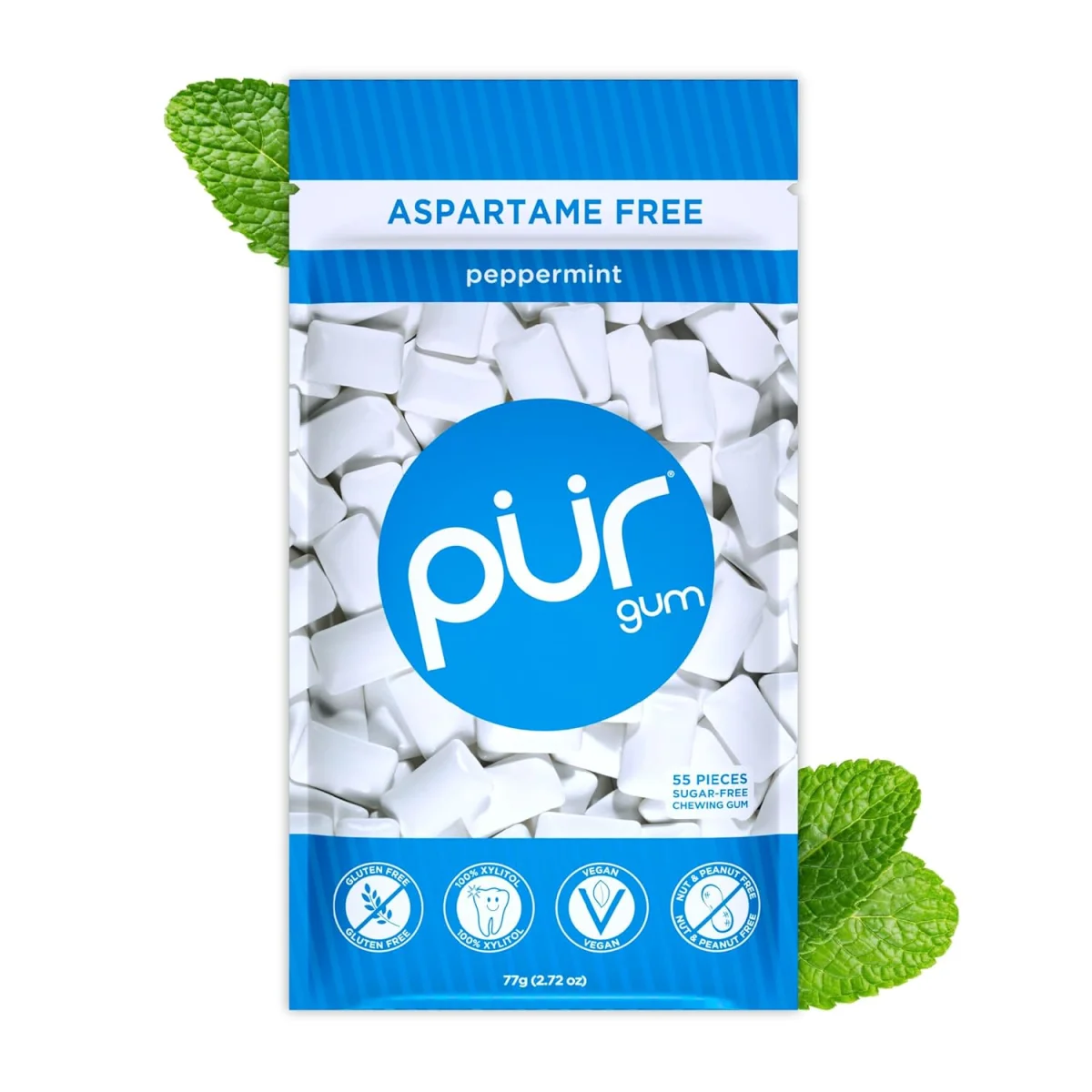 Pur Company Sugar Free Peppermint Gum - 55 Pieces