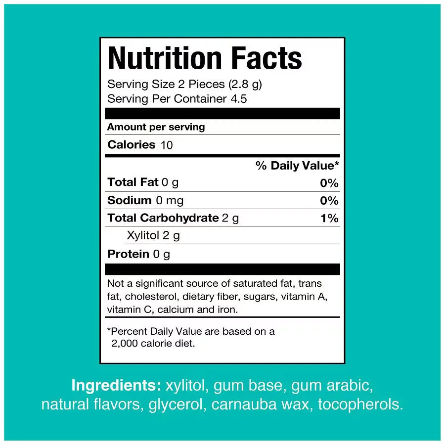 PUR Gum Wintergreen Chewing Gum - 9 Pieces