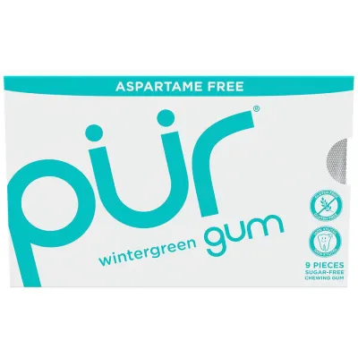 PUR Gum Wintergreen Chewing Gum - 9 Pieces