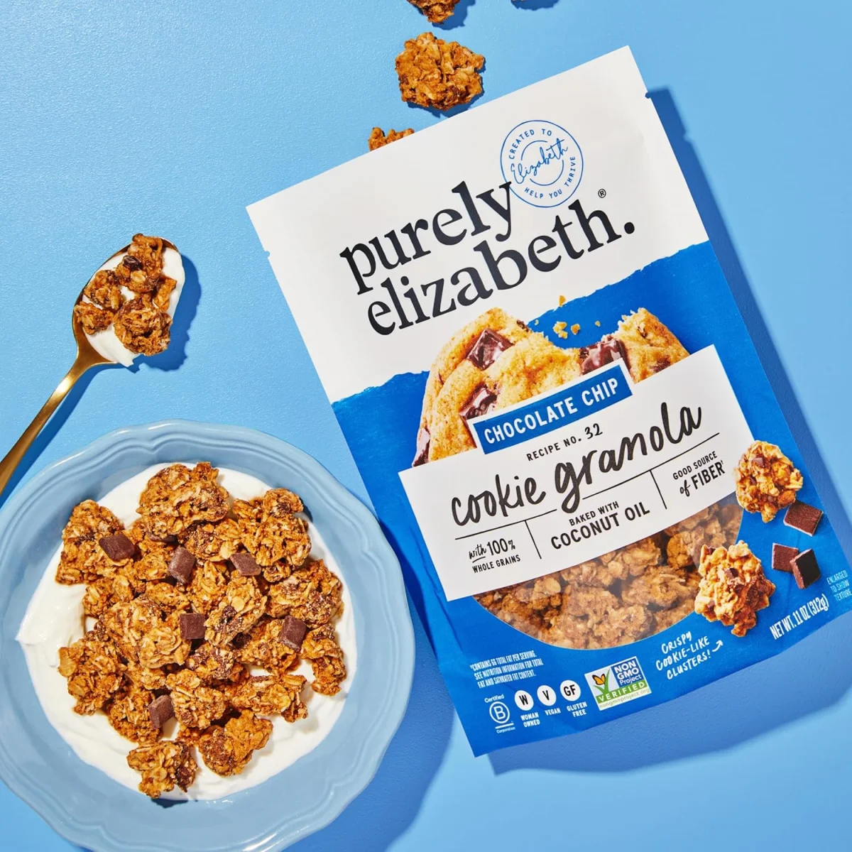 Purely Elizabeth Gluten Free Vegan Cookie Granola, Chocolate Chip - 11 oz