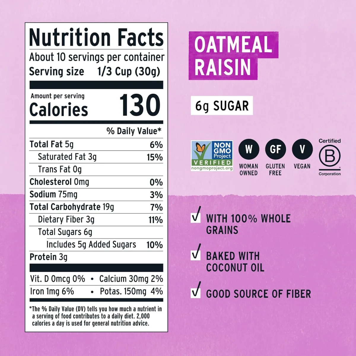 Purely Elizabeth Gluten Free Vegan Cookie Granola, Oatmeal Raisin - 11 oz