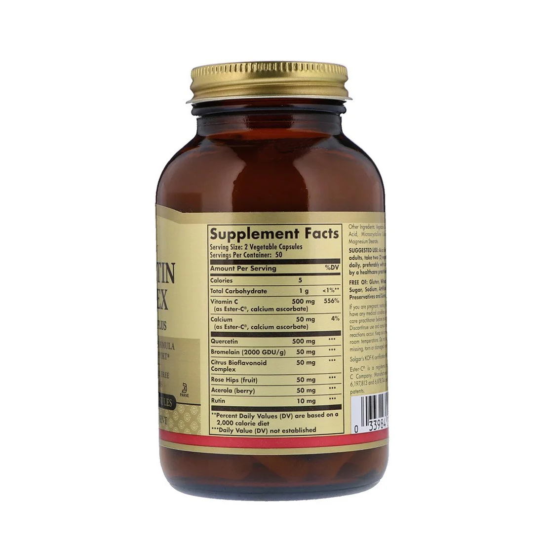 Solgar Quercetin Complex with Ester-C® Plus - 100 Vegetable Capsules