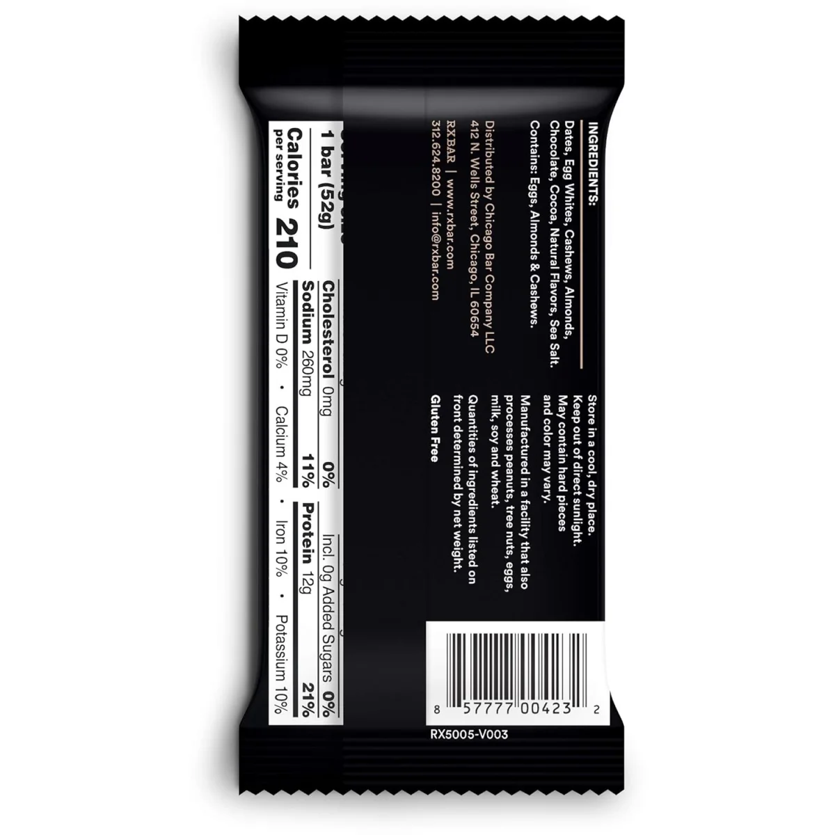 RXBAR Protein Bars, Chocolate Sea Salt - 18.3 oz Box