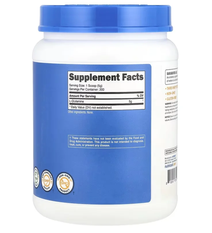 Nutricost L-Glutamine Powder Unflavored - 200 Servings