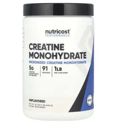 Nutricost Creatine Monohydrate Powder Unflavored - 1 lb