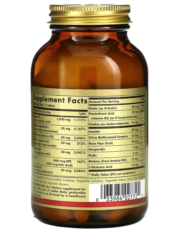 Solgar Ultimate B+C Complex Support For Busy Lifestyles - 90 Tablets