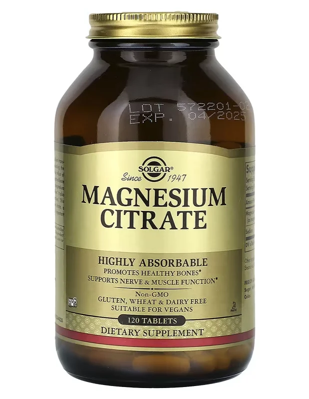 Solgar, Magnesium Citrate, 120 Tablets