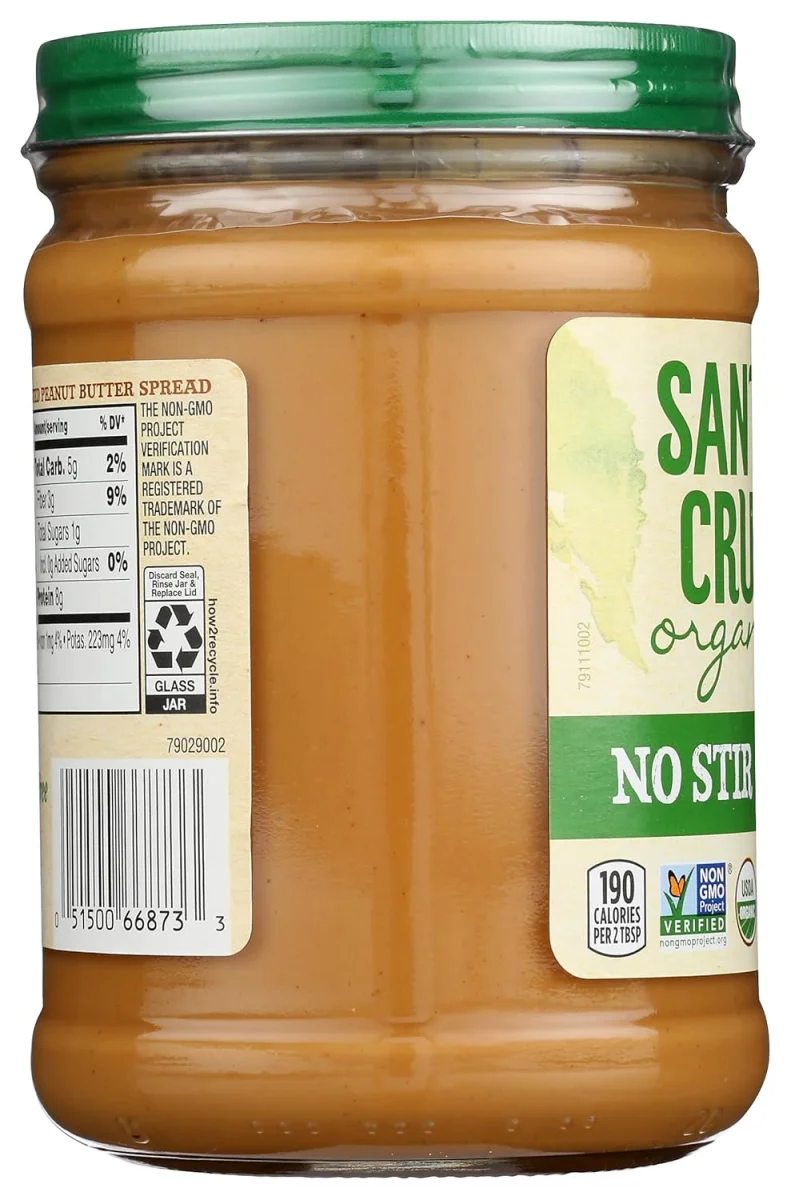 Santa Cruz Organic No Stir Dark Roast Creamy Peanut Butter Spread - 16 oz