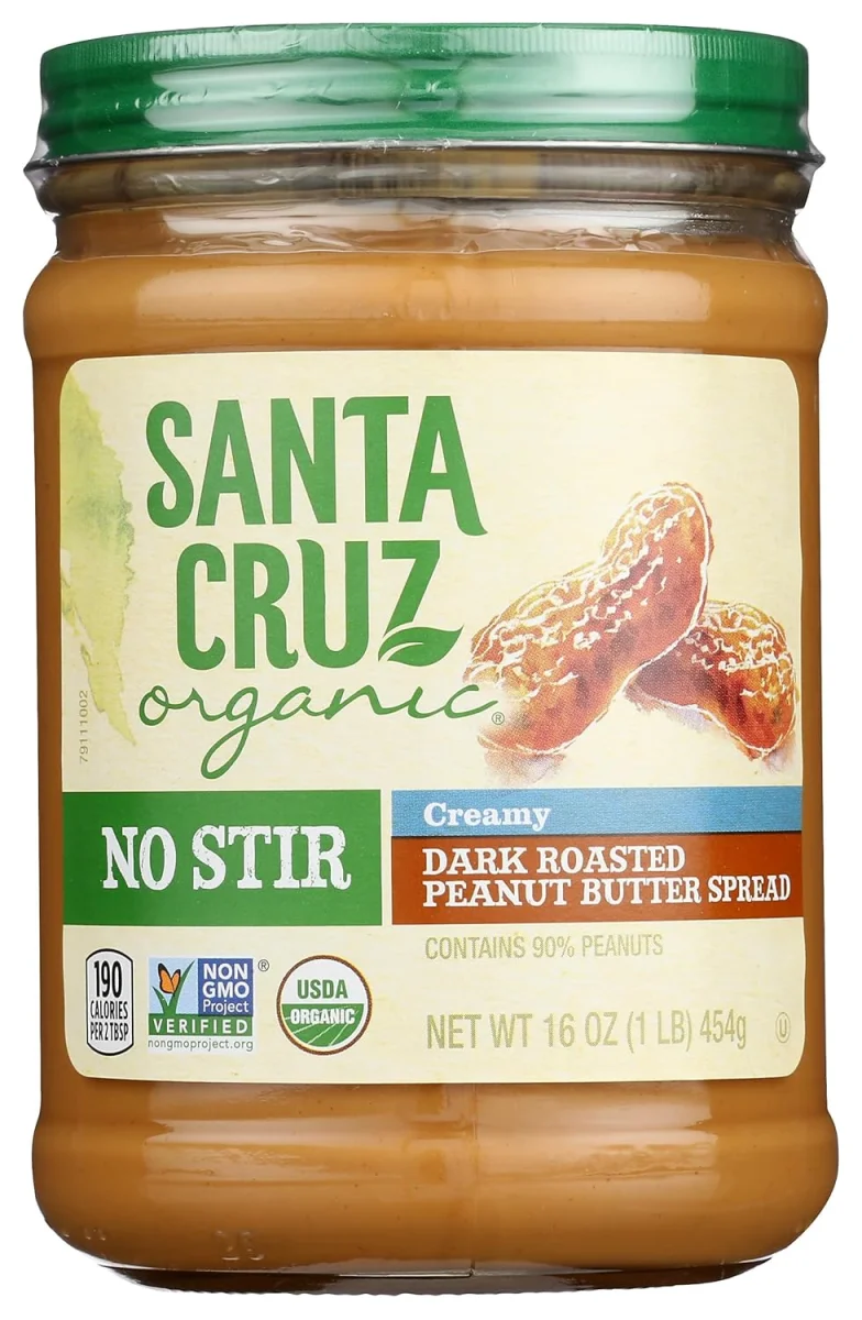 Santa Cruz Organic No Stir Dark Roast Creamy Peanut Butter Spread - 16 oz