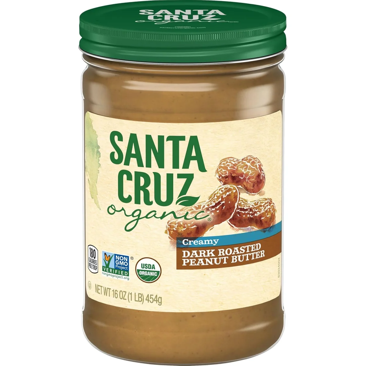 Santa Cruz Organic Creamy Dark Roasted Peanut Butter - 16 oz
