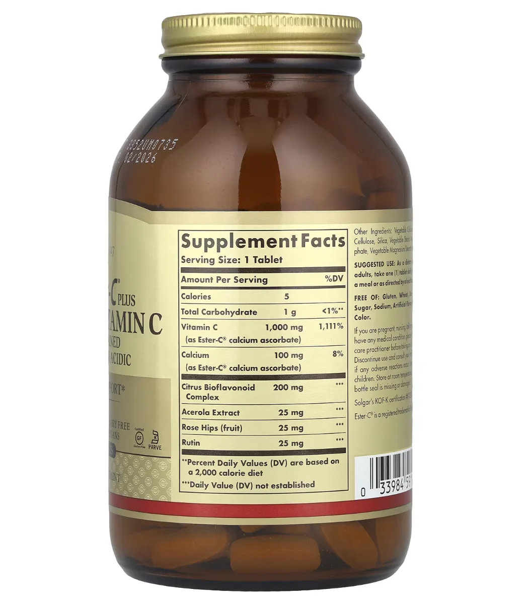 Solgar Ester-C® Plus Vitamin C - 1000 mg - 180 Tablets