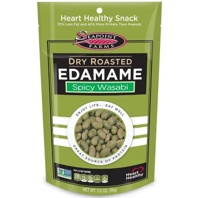 Seapoint Farms Dry Roasted Edamame, Spicy Wasabi - 3.5 oz