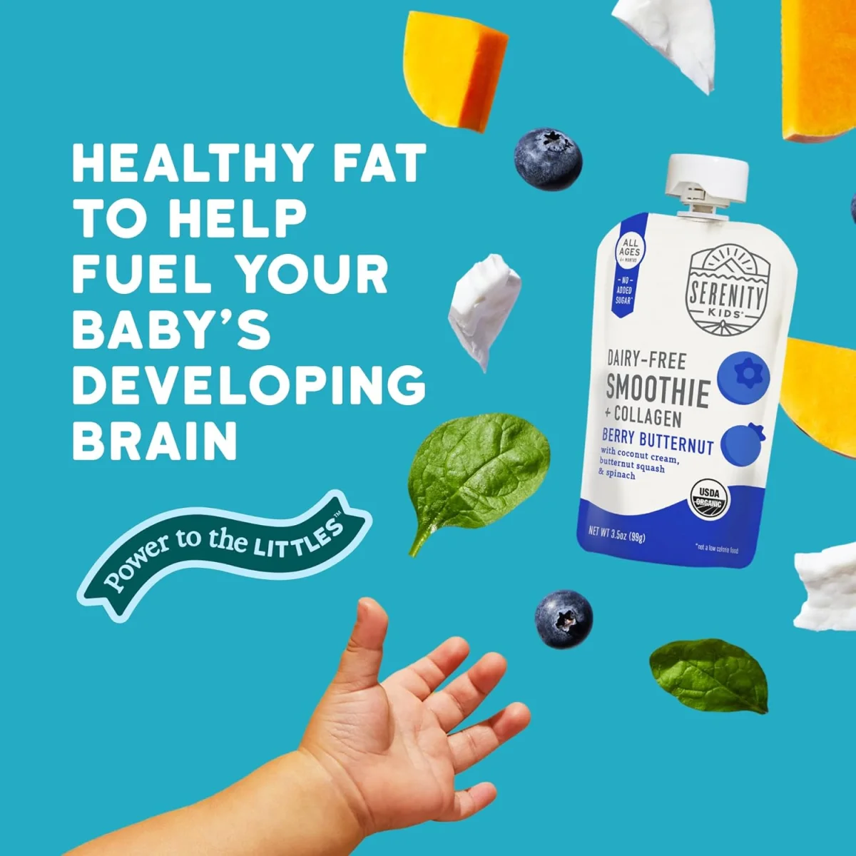 Serenity Kids Dairy Free Smoothie Baby Food, Berry Butternut - 3.5 oz