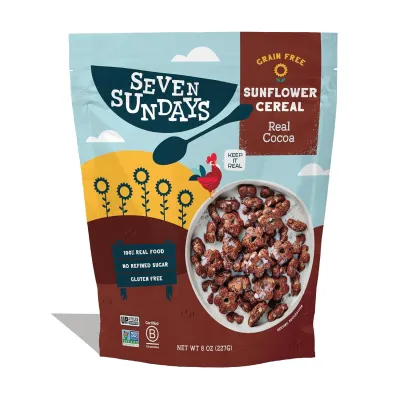 Seven Sundays Sunflower Cereal, Real Cocoa - 8 oz