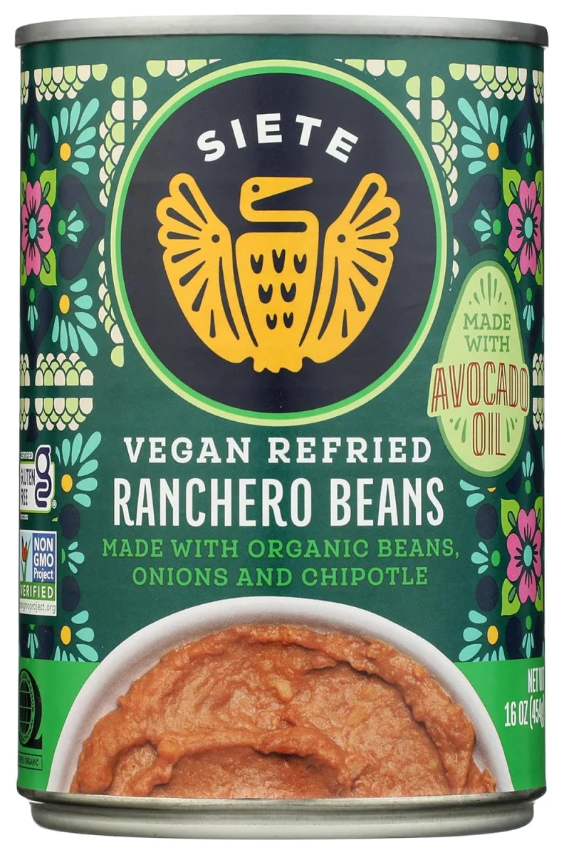Siete Vegan Ranchero Refried Beans with Avocado Oil - 16 oz