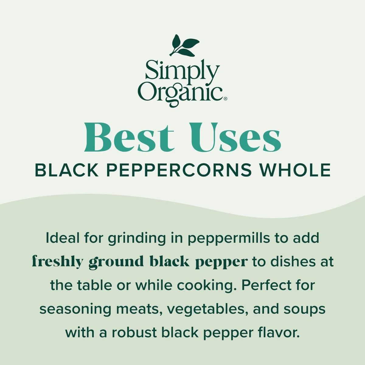 Simply Organic Black Peppercorns - 2.65 oz