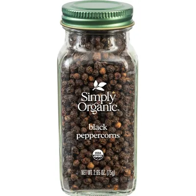 Simply Organic Black Peppercorns - 2.65 oz