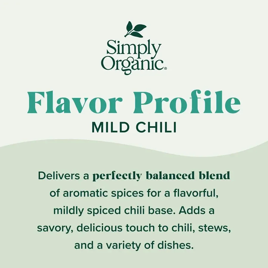 Simply Organic Mild Chili Seasoning Mix - 1 oz