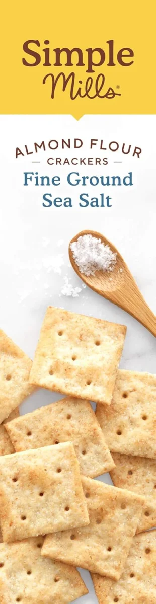 Simple Mills Almond Flour Crackers, Fine Ground Sea Salt - 4.25 oz