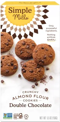 Simple Mills Crunchy Almond Flour Cookies, Double Chocolate - 5.5 oz