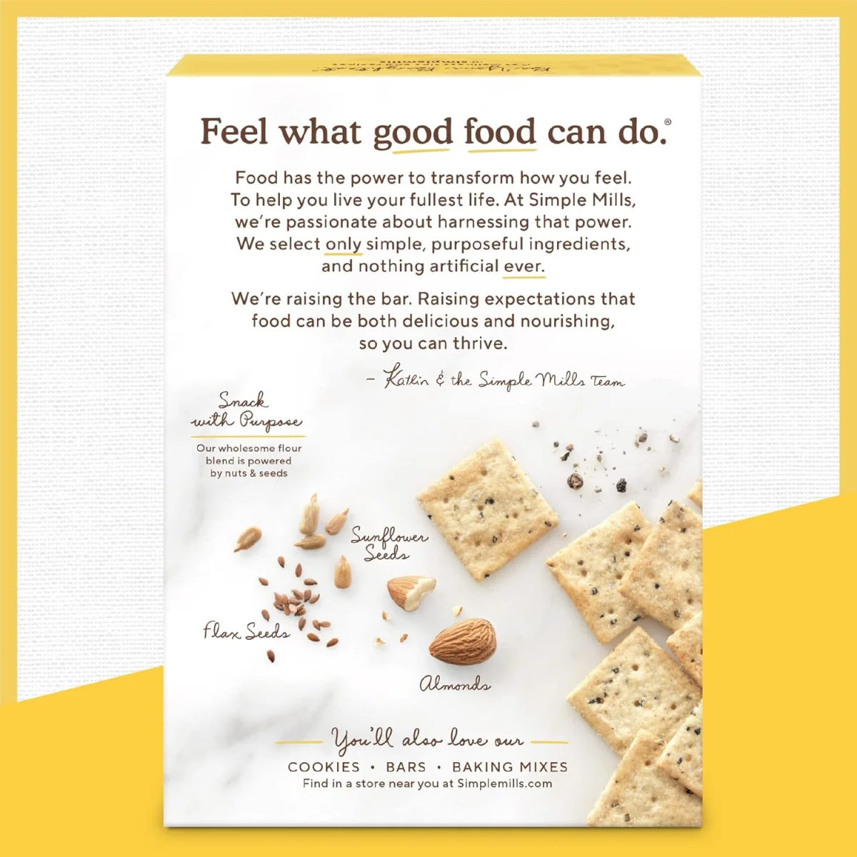 Simple Mills Almond Flour Crackers, Cracked Black Pepper - 4.25 oz